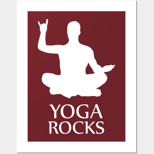 Yoga Rocks Awesome Funny And Rocking Yoga Asana T-Shirt Posters and Art